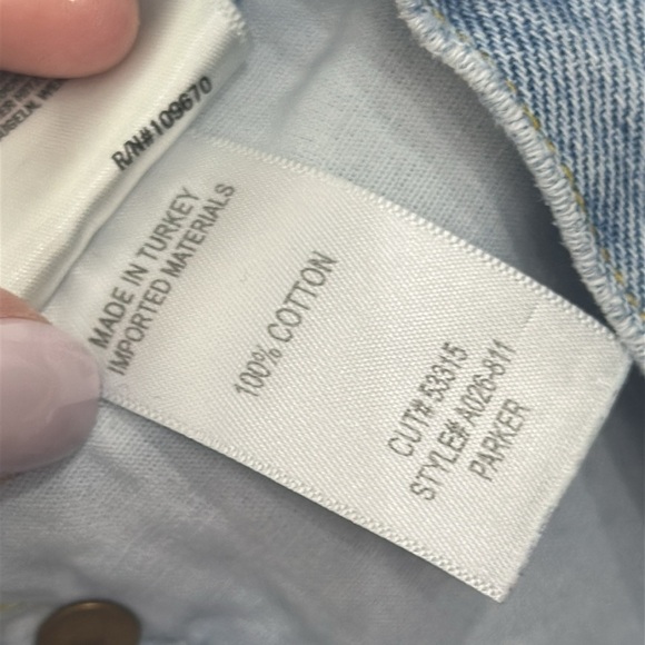 AGOLDE Parker Button Fly Distressed Raw Hem Shorts size 29 - Picture 9 of 10